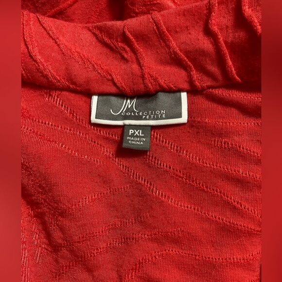 JM Collection textured pink cardigan - Picture 2 of 5